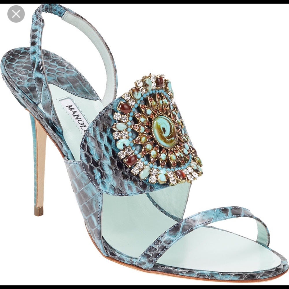 Manolo Blahnik Ronda jeweled Sandal